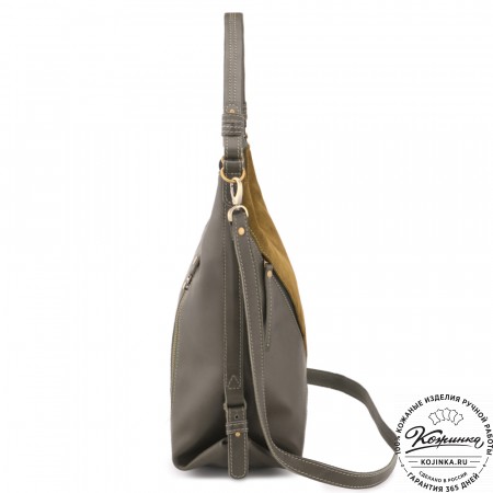  Женская кожаная сумка "Эмилия" (хаки)